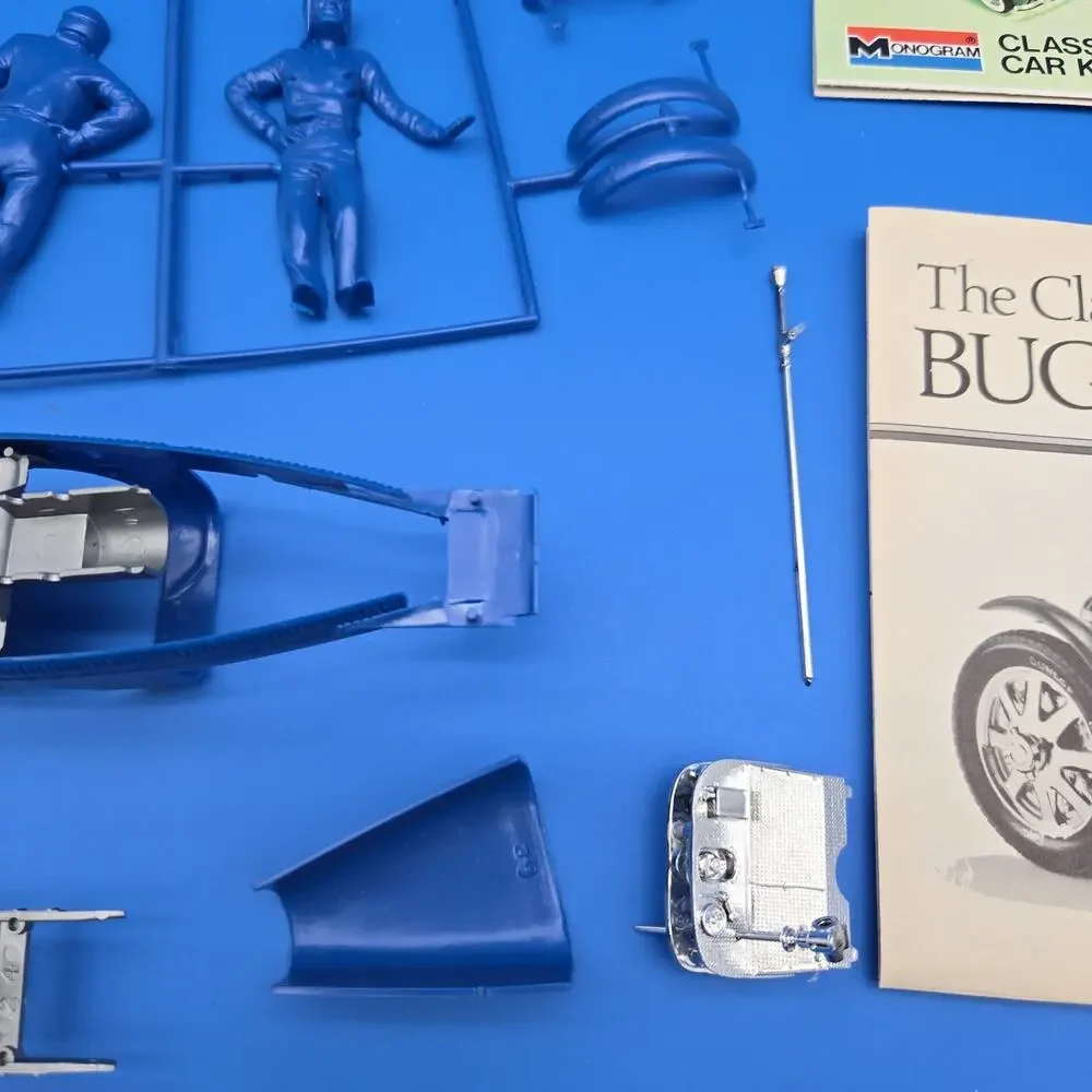 Monogram Classic Bugatti 35B Grand Prix Racer 1/24 Model Kit Partial Build w Box - Picture 5 of 11